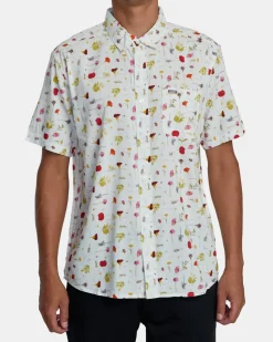 RVCA OBLOW PRESSED SHORT SLEEVE SHIRT White Sale