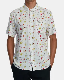 RVCA OBLOW PRESSED SHORT SLEEVE SHIRT White Sale