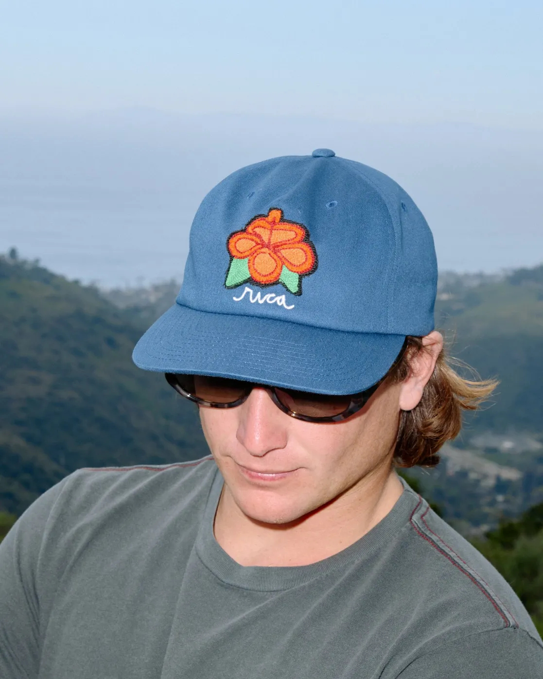 RVCA OBLOW SNAPBACK HAT Slate Blue Best