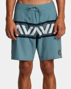 RVCA OBLOW TIKI BANDED 18" BOARDSHORTS Grey Best