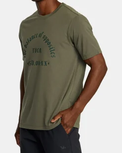 RVCA OLD ARCH SPORT TECH TEE Olive Best