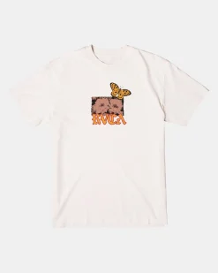 RVCA OPUNTIA SHORT SLEEVE TEE Silver Bleach Discount