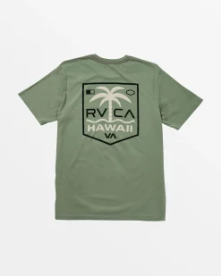 RVCA PALM SHIELD TEE Jade