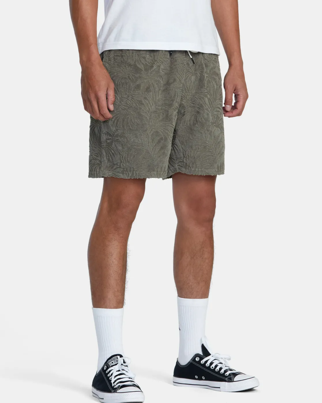 RVCA PALMS DOWN 17" ELASTIC WAIST SHORTS Mushroom Sale