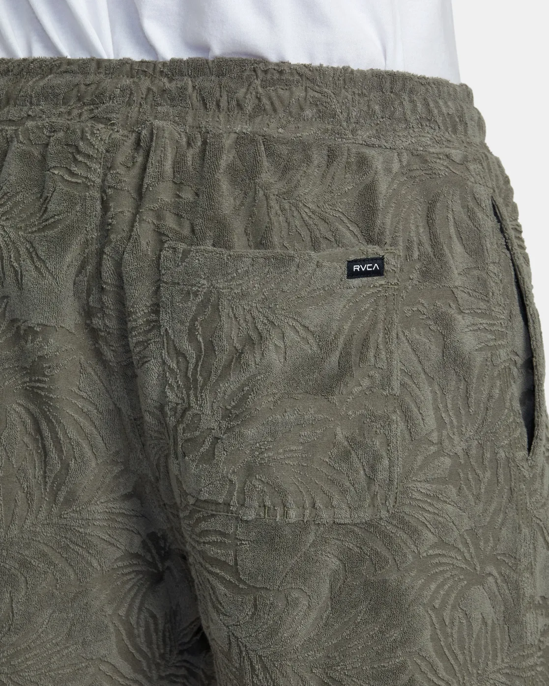 RVCA PALMS DOWN 17" ELASTIC WAIST SHORTS Mushroom Sale