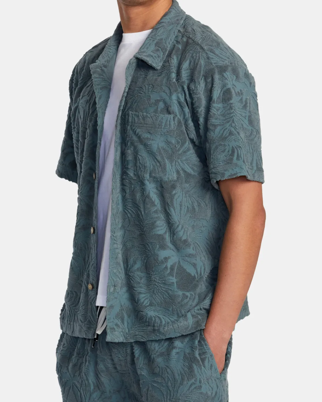 RVCA PALMS DOWN SHORT SLEEVE SHIRT Balsam Green