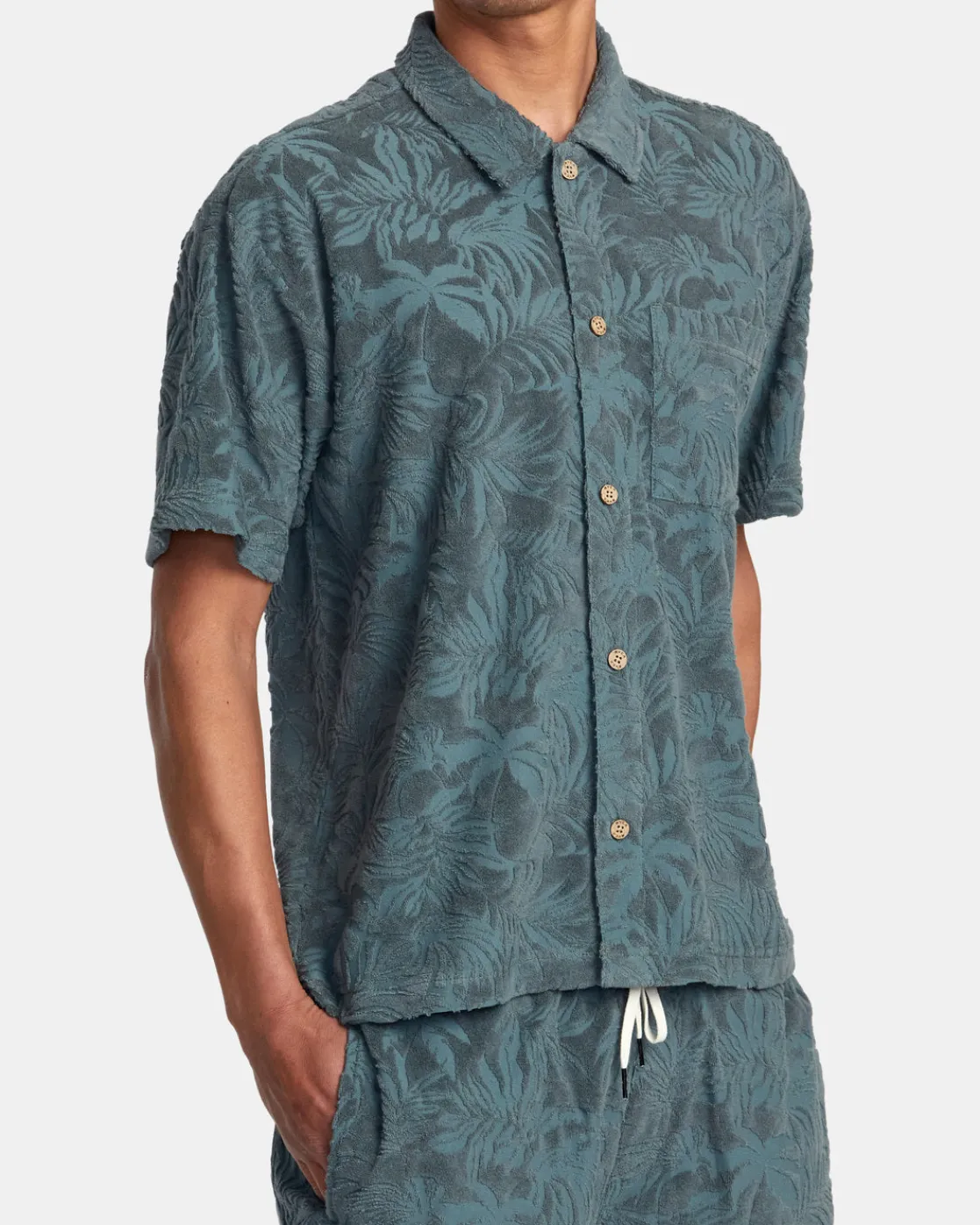 RVCA PALMS DOWN SHORT SLEEVE SHIRT Balsam Green