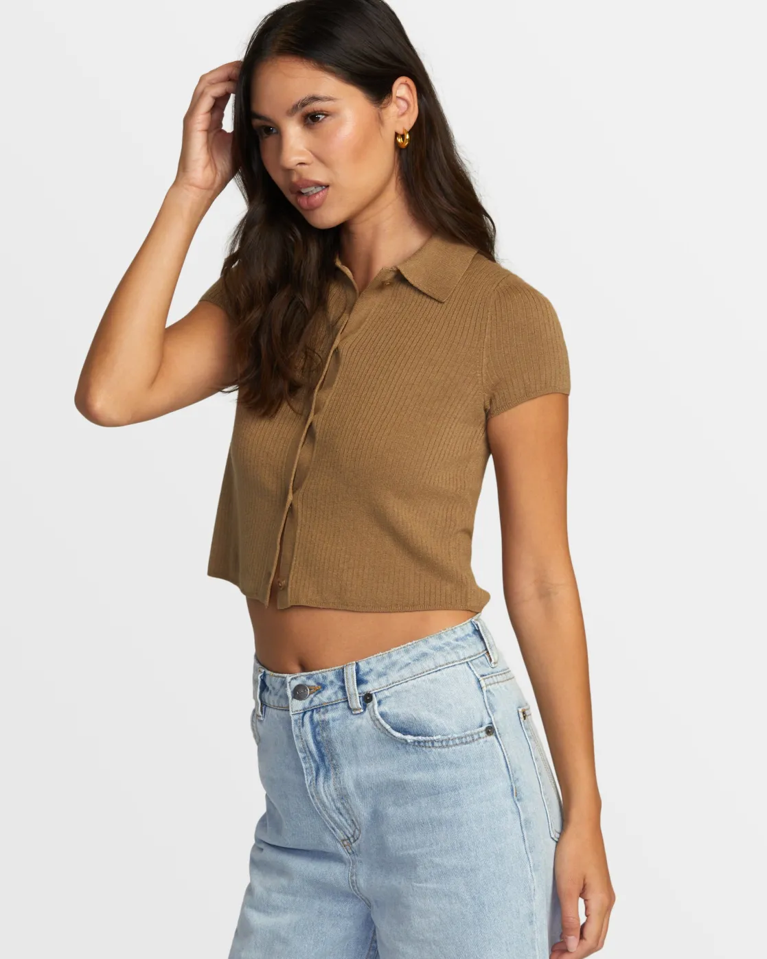 RVCA PAST DUE SWEATER Ermine Clearance