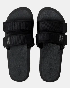 RVCA PEAK SLIDER SANDALS Black Online