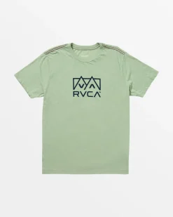 RVCA PEAKS TEE Granite Green Outlet