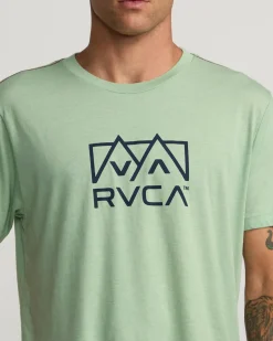 RVCA PEAKS TEE Granite Green Outlet