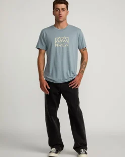 RVCA PEAKS TEE Flint Stone New