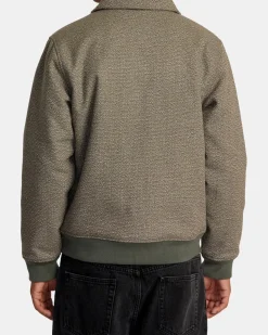 RVCA PISCO ZIP-UP JACKET Olive New