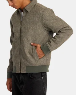 RVCA PISCO ZIP-UP JACKET Olive New