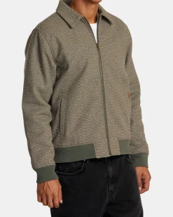 RVCA PISCO ZIP-UP JACKET Olive New