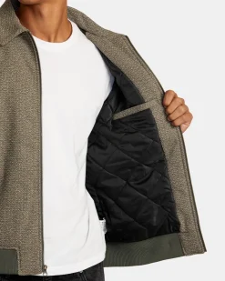 RVCA PISCO ZIP-UP JACKET Olive New