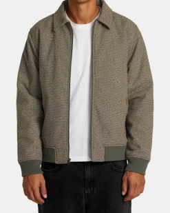 RVCA PISCO ZIP-UP JACKET Olive New