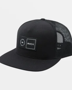 RVCA PLATFORM TRUCKER HAT Black Hot