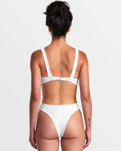 RVCA POINTE CORSET BIKINI TOP White Hot