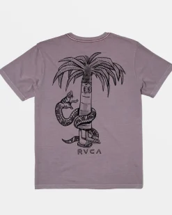 RVCA POMMIER PALMS TEE Gray Ridge Hot