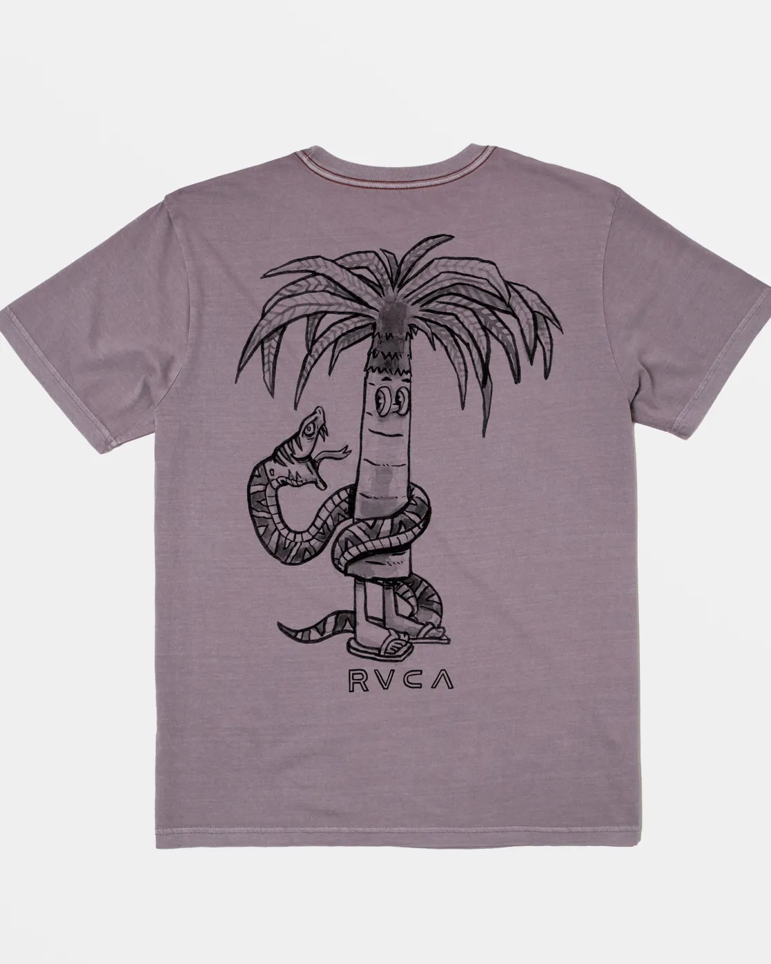 RVCA POMMIER PALMS TEE Gray Ridge Hot