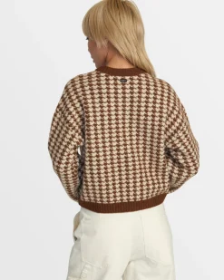 RVCA PREP SWEATER Mocha Bisque New