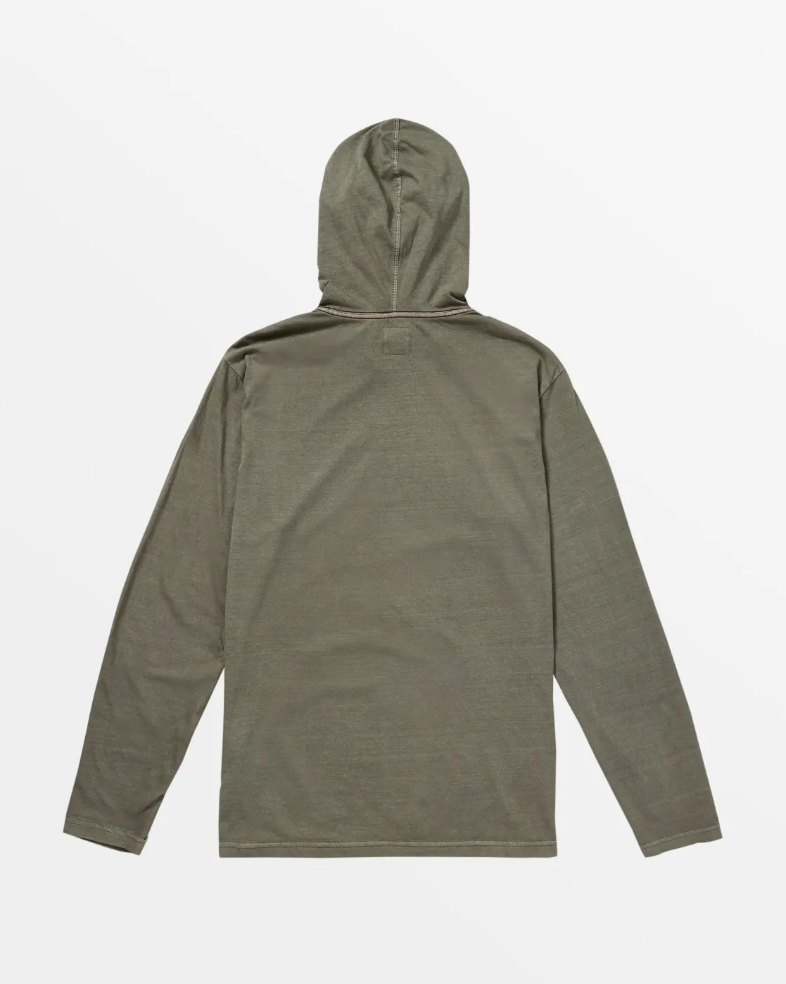 RVCA PTC PIGMENT HOODED LONG SLEEVE TEE Mushroom Sale