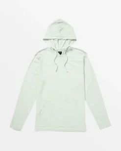 RVCA PTC PIGMENT HOODED LONG SLEEVE TEE Light Blue Discount