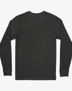 RVCA PTC PIGMENT LONG SLEEVE TEE Pirate Black Clearance