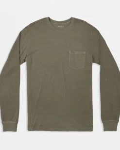 RVCA PTC PIGMENT LONG SLEEVE TEE Aloe Best