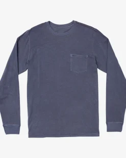 RVCA PTC PIGMENT LONG SLEEVE TEE Moody Blue Online