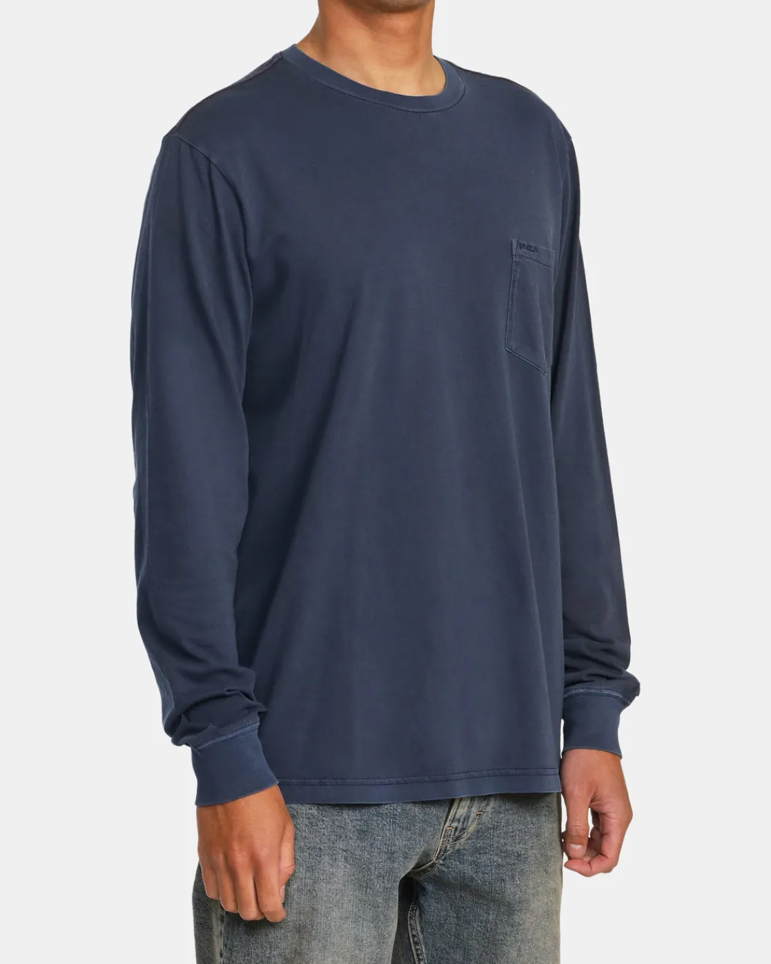 RVCA PTC PIGMENT LONG SLEEVE TEE Moody Blue Online