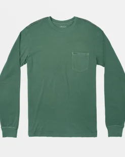 RVCA PTC PIGMENT LONG SLEEVE TEE Spruce Sale