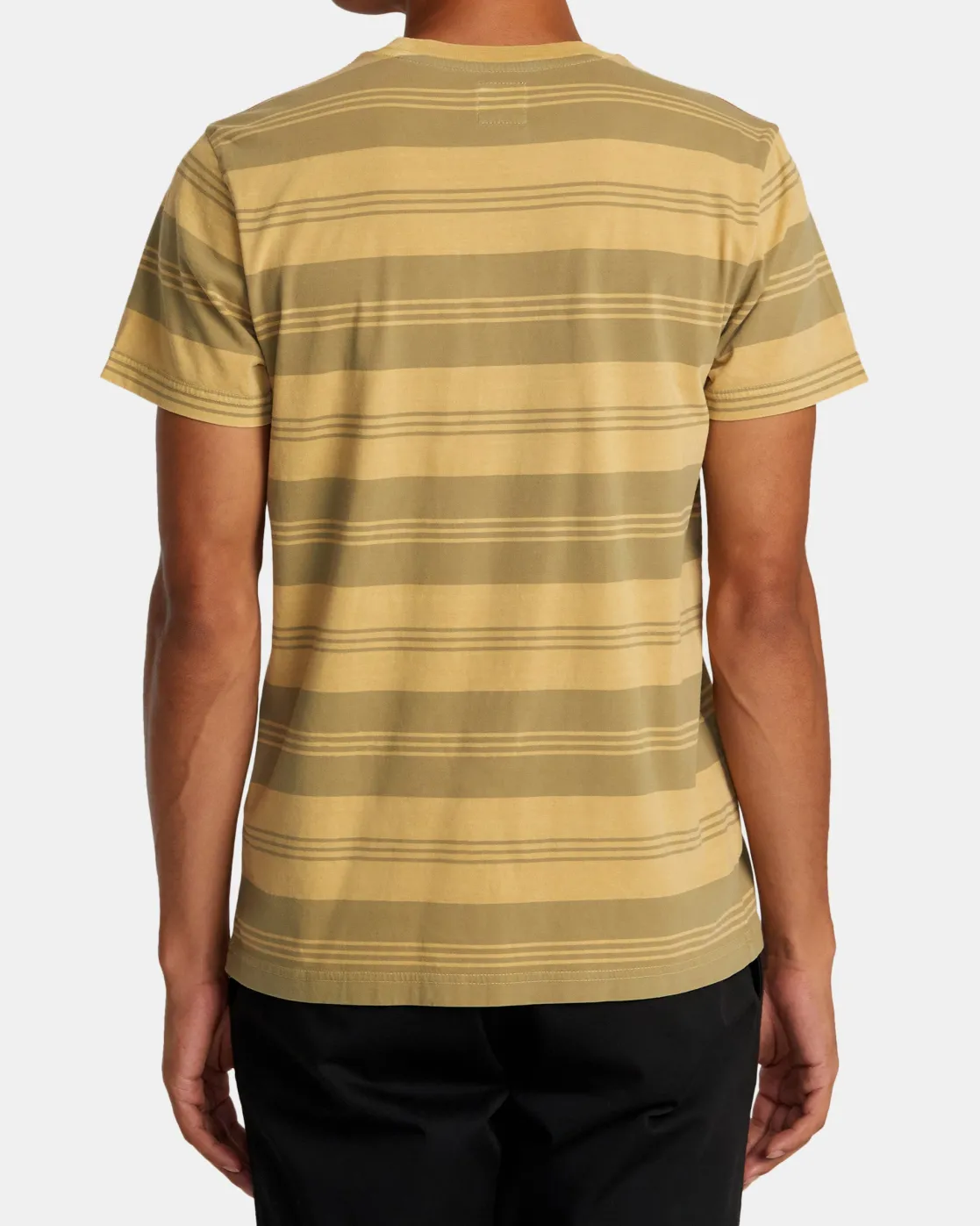 RVCA PTC STRIPE SHORT SLEEVE KNIT Ochre Sale