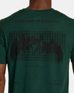 RVCA RADIAL GRAPH SPORT TECH TEE Forest Discount