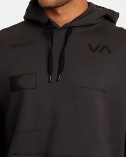 RVCA RADIATE HOODIE Washed Black Outlet
