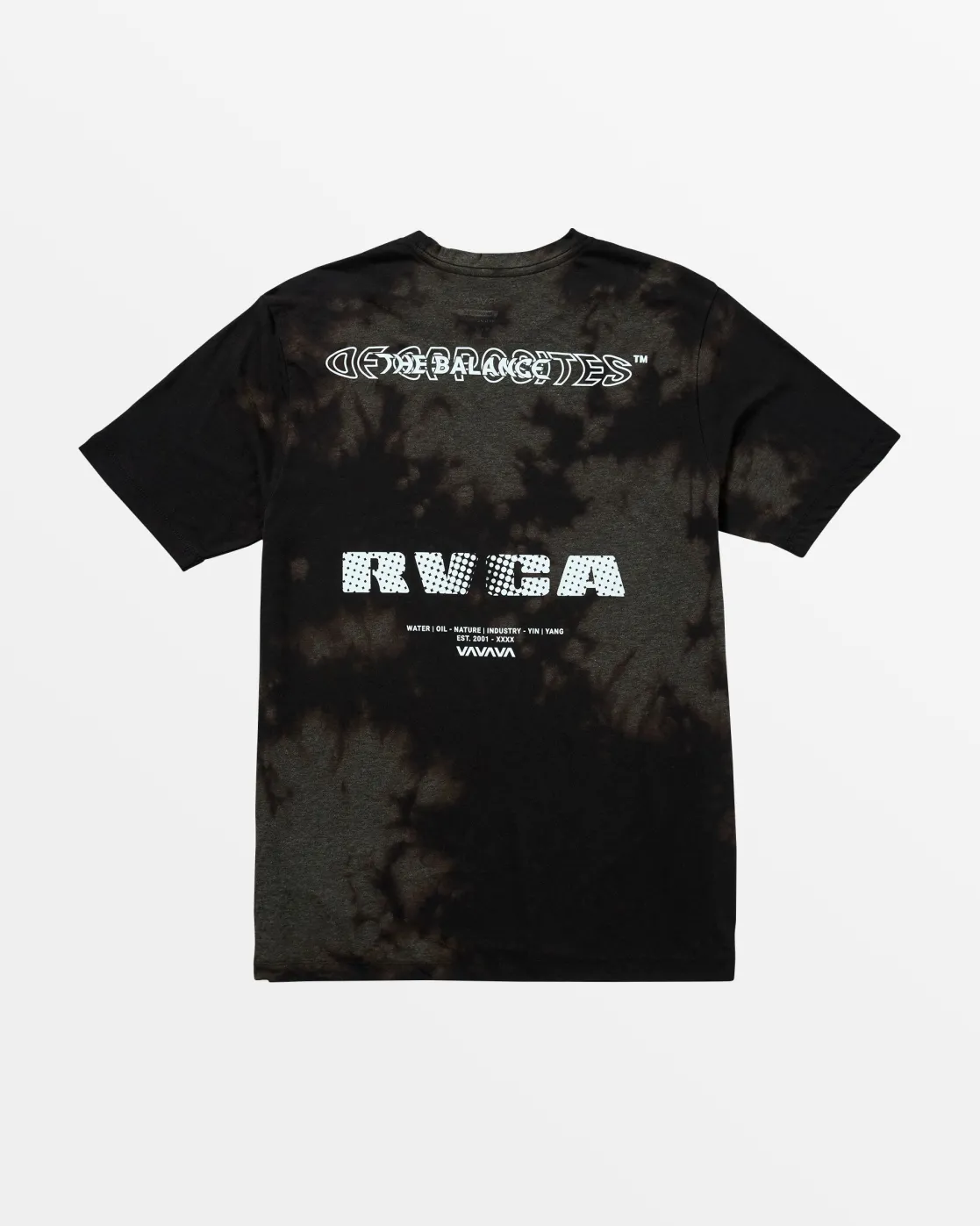 RVCA RADIATE TEE Washed Black Sale
