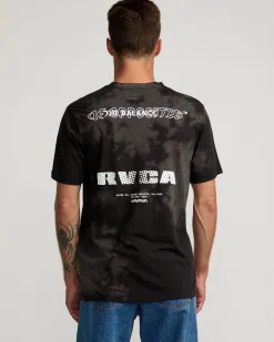 RVCA RADIATE TEE Washed Black Sale