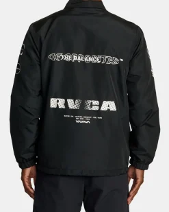 RVCA RADIATE WINDBREAKER COACHES JACKET Black Clearance
