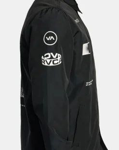 RVCA RADIATE WINDBREAKER COACHES JACKET Black Clearance