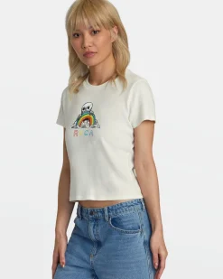RVCA RAINBOW SKULL TEE Whisper White New
