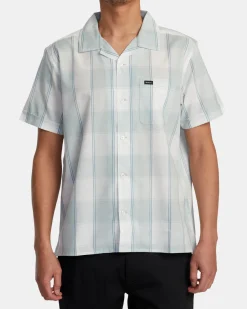 RVCA RAY PLAID SHORT SLEEVE SHIRT Vanilla Hot