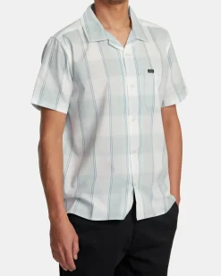 RVCA RAY PLAID SHORT SLEEVE SHIRT Vanilla Hot