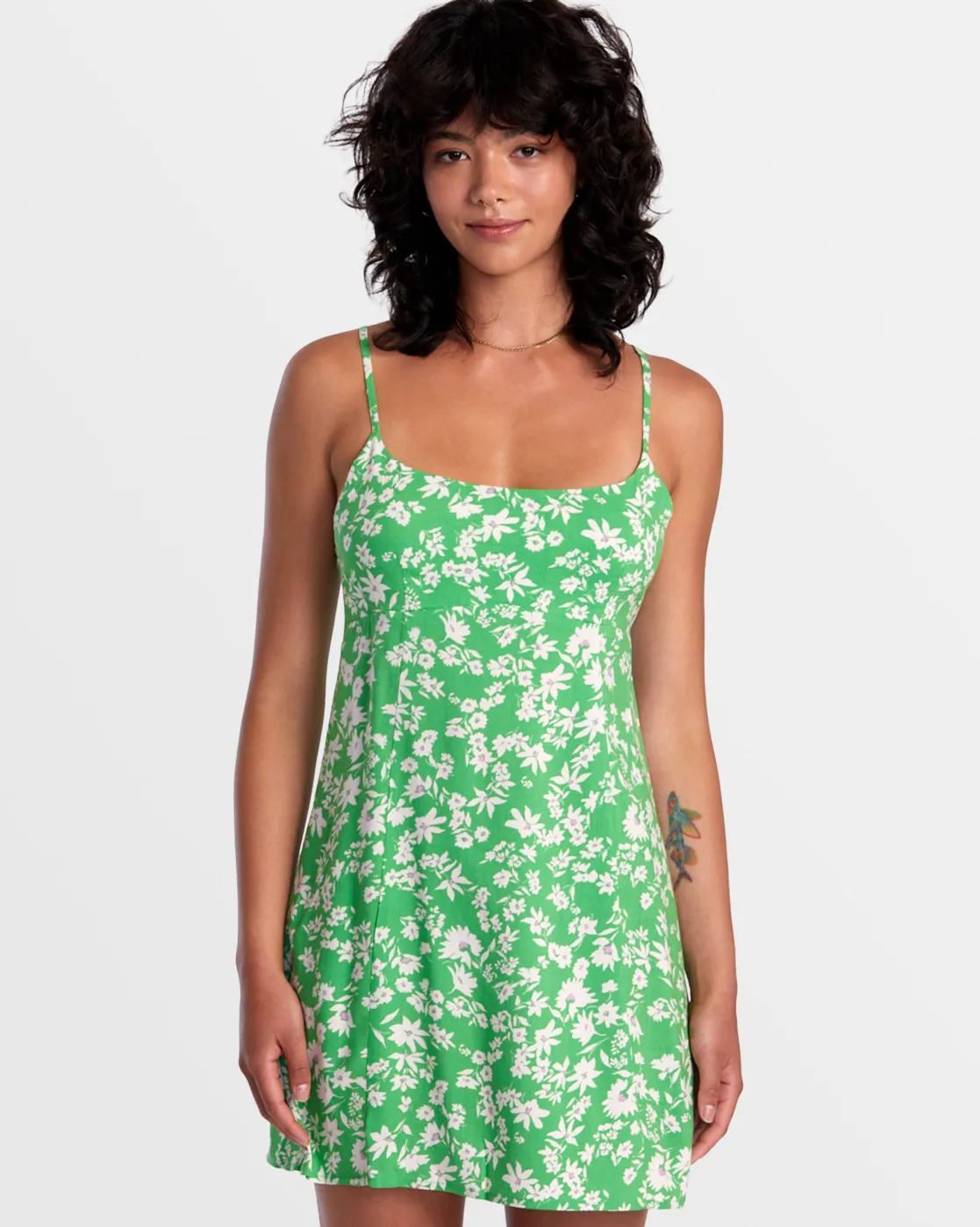 RVCA REMI MINI DRESS Classic Green Clearance