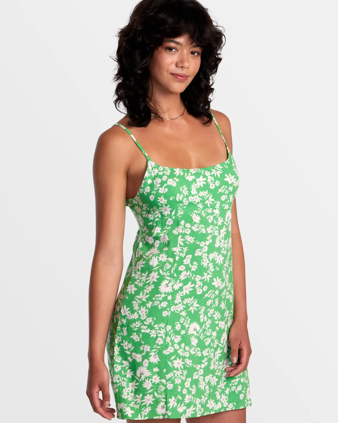 RVCA REMI MINI DRESS Classic Green Clearance