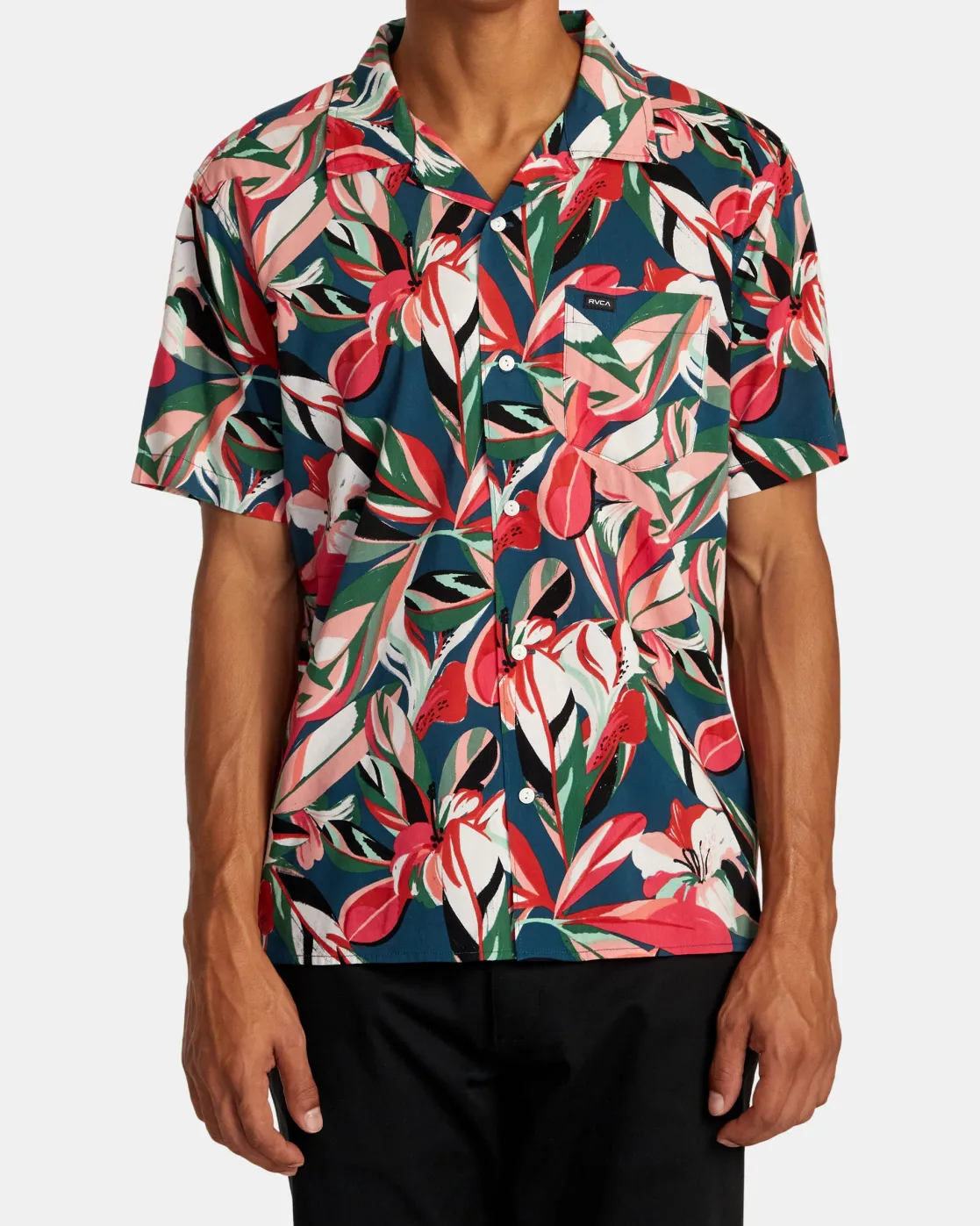 RVCA RESORT SHORT SLEEVE SHIRT Floral Multi Hot