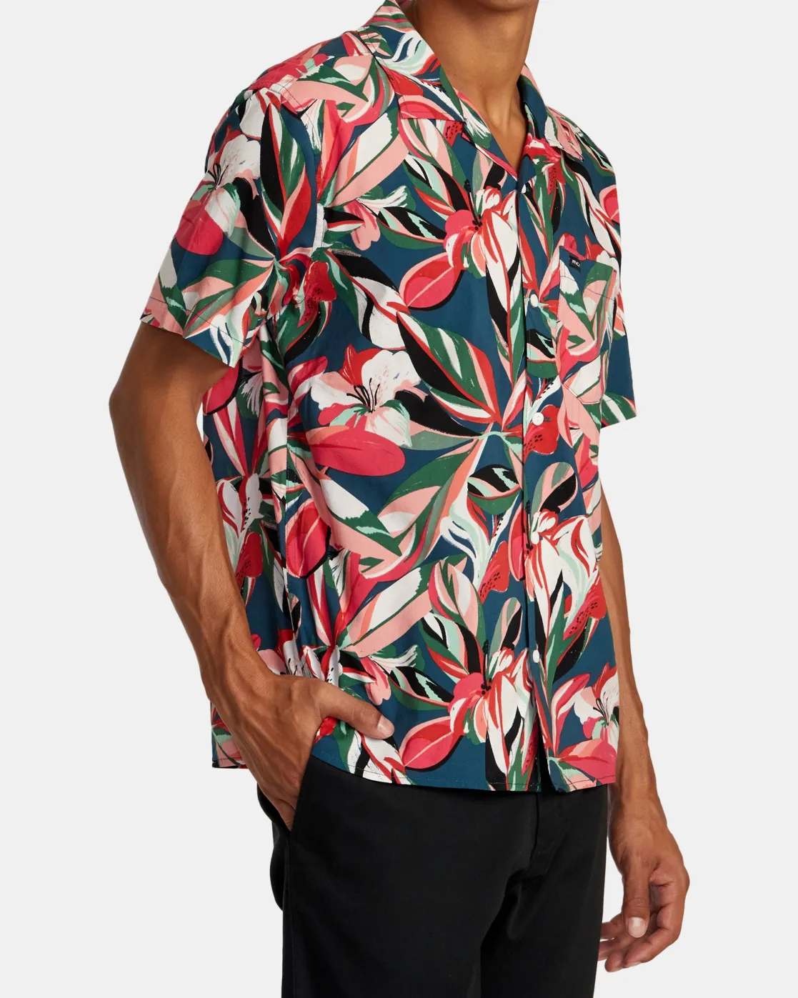 RVCA RESORT SHORT SLEEVE SHIRT Floral Multi Hot