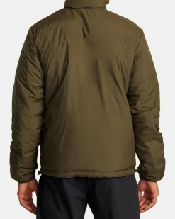 RVCA REVERSIBLE PUFFER JACKET Olive Online