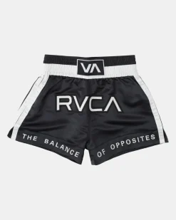 RVCA 15" MUAY THAI BOXING SHORTS Black Best