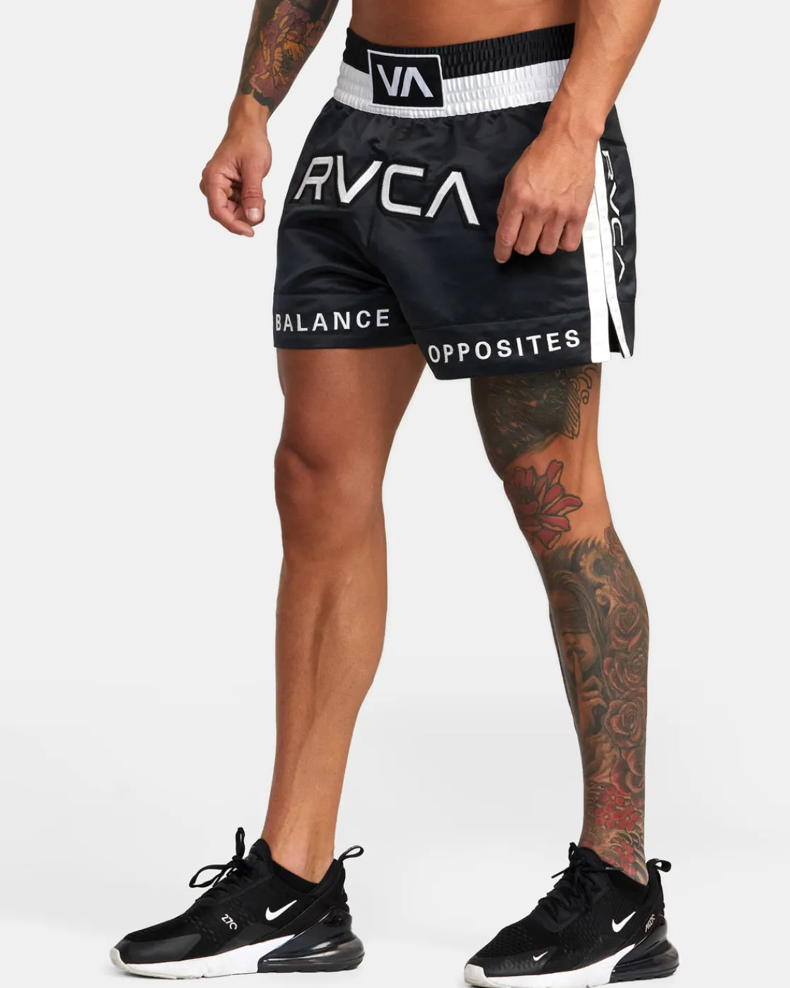 RVCA 15" MUAY THAI BOXING SHORTS Black Best